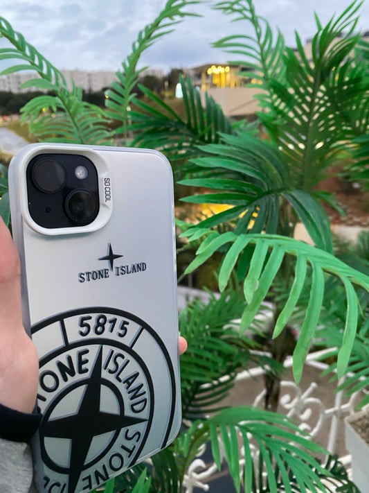 COQUE STONE ISLAND WHITE & BLACK